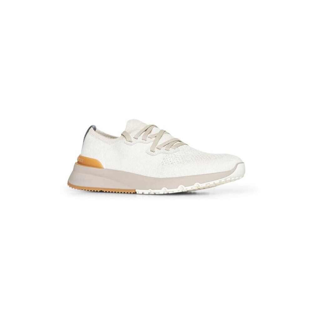 Brunello Cucinelli Men Ivory Chiné Knit Runners